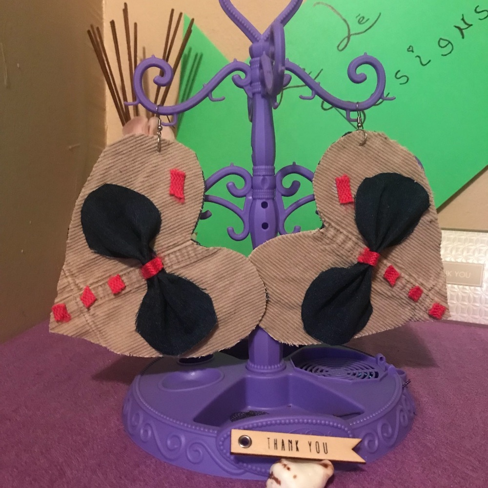 Handmade Canvas Earrings